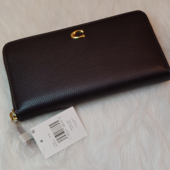 COACH TOTE BAG LARGE TOTE BAG BLACK RED LEATHER & COACH WALLET NWT - Picture 10 of 17